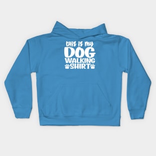 This is my dog walking shirt Kids Hoodie